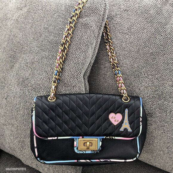 Karl Lagerfeld Bags Karl Lagerfeld Agyness Leather Shoulder Bag